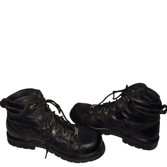 Harley-Davidson Mens Black Leather Ruskin Lace-Up Motorcycle Boots Size 11.5 M - Picture 11 of 15